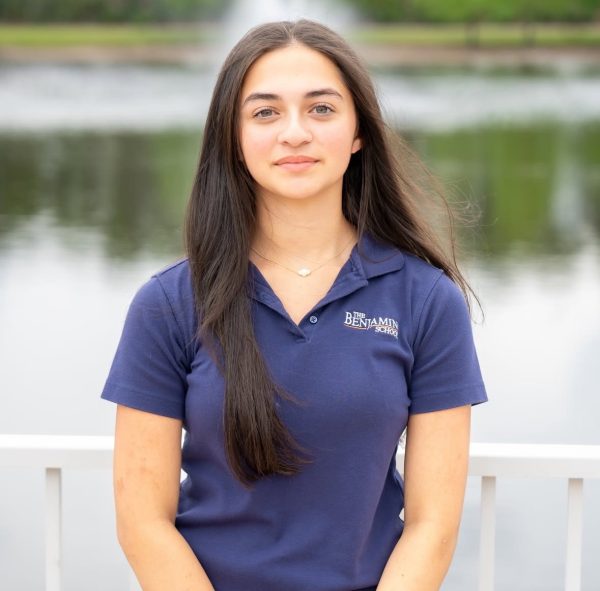 Pictured above is Sophomore Mili Mohanty, who has excelled beyond the classroom, researching the complexities of Parkinson's and creating possible treatment mechanisms for the Florida Regional and State Science Fairs. (Photo from Jerry Ferris)